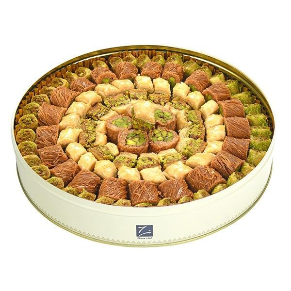 Serving classical baklava (baklawa) with Arabic coffee – Zalatimo Brothers