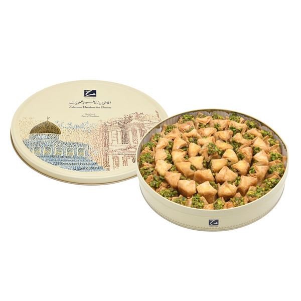 Handmade pistachio Boukaj baklava – Middle Eastern gourmet dessert by Zalatimo Brothers